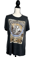 Altar’d State T-Shirt Nashville City of Music Womens Medium Made in USA Gray