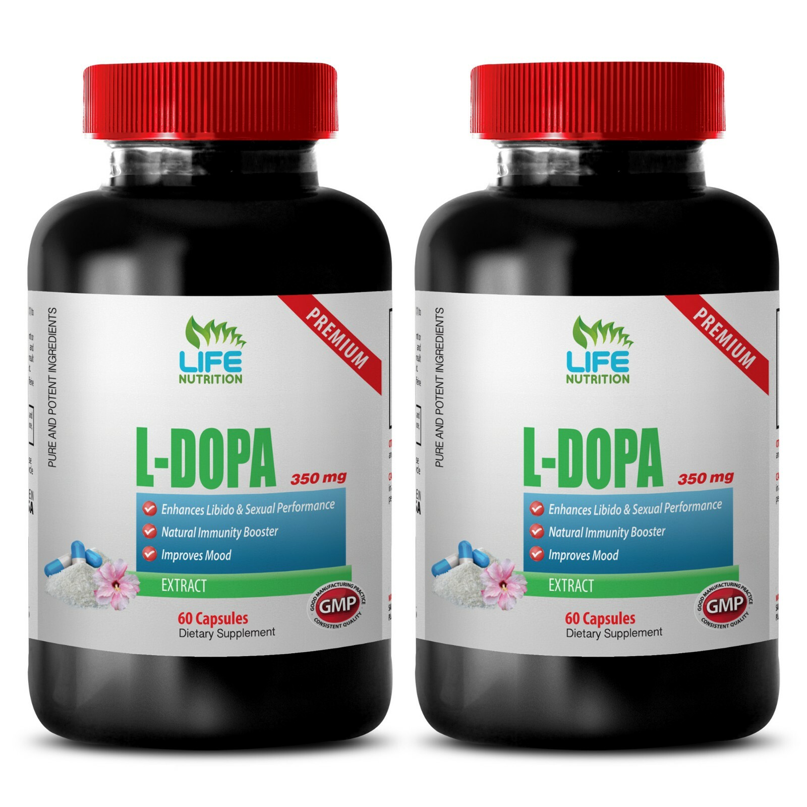 Suplemento de dopamina - L-EXTRACTO DE DOPA 350mg - Salud digestiva vitamina 2B