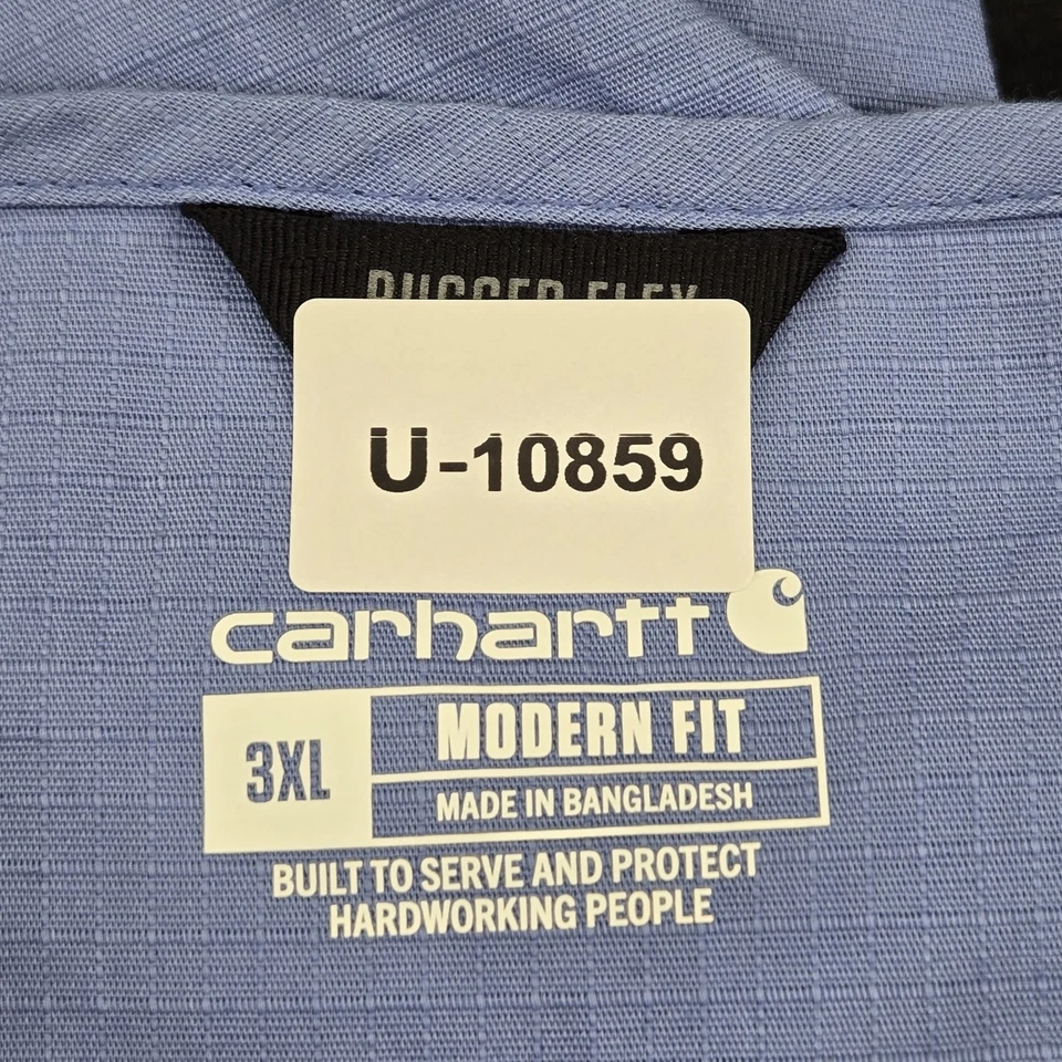Blusa Médica Carhartt Hombre 3XL Azul Ropa Activa Logo PO#100237 Manga Corta Foto 2 de 4