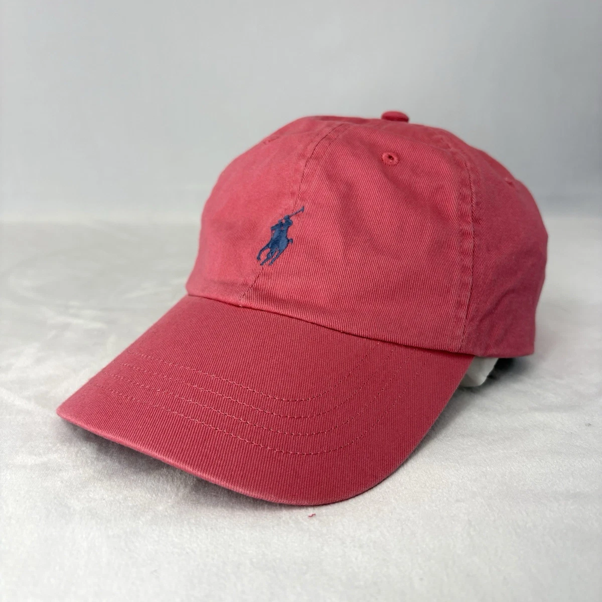 VTG Polo Ralph Lauren Leather Strap Embroidered Desert Pink Baseball Cap Preppy Polo Ralph Lauren Men main image 3
