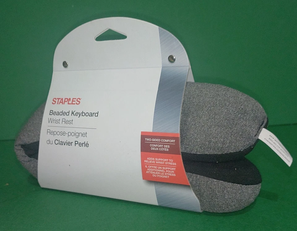 Reposamuñecas teclado grapas con cuentas con micro cuentas gris nuevo Foto 2 de 4