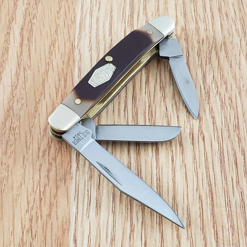 Schrade Junior Stockman Old Timer Pocket Knife Stainless Blades Delrin Handle - Image 2 of 4