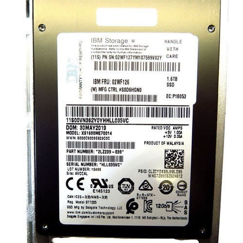 IBM 1.6TB 02WF127 02WF126 2.5" SAS SSD 12Gbps Serveur Solid State Drive NEUF - Photo 2/5