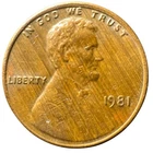1981-P Lincoln Memorial Cent — photo from another recent sale