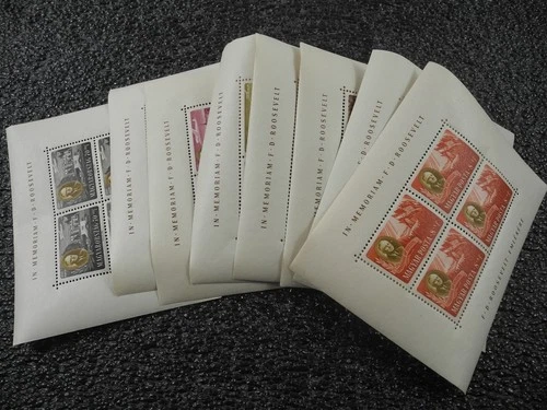 HUNGARY, 8 FDC Souvenir Sheets of Stamps, MINT NH