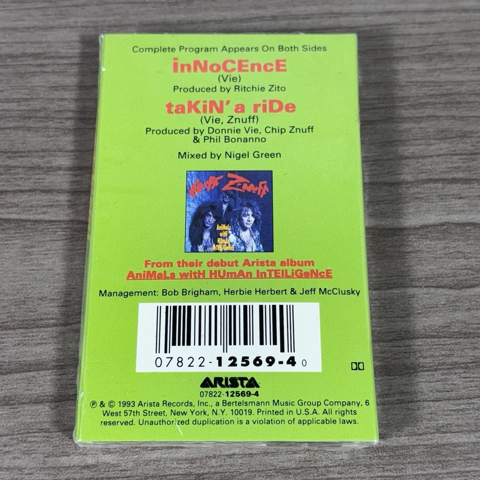 New Enuff Z Nuff Cassette Single 1993 Arista - Chip Znuff Donnie Vie- Very Rare - Image 2 of 4