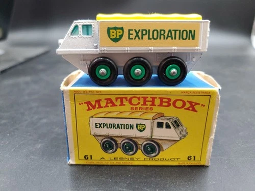 Original #61 BP Alvis Stalwart Truck W/ Box Lesney Matchbox Box Has Wear