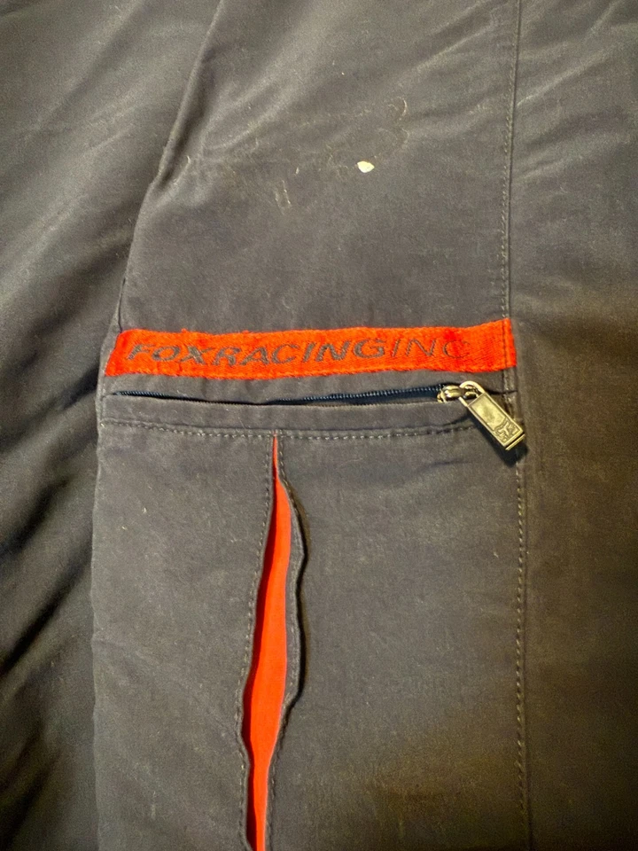 Pantalones Cortos de Ciclismo Fox Racing Para Hombre Medianos Negros Rojos Borde Reflectante Cordón Motociclista Foto 4 de 4