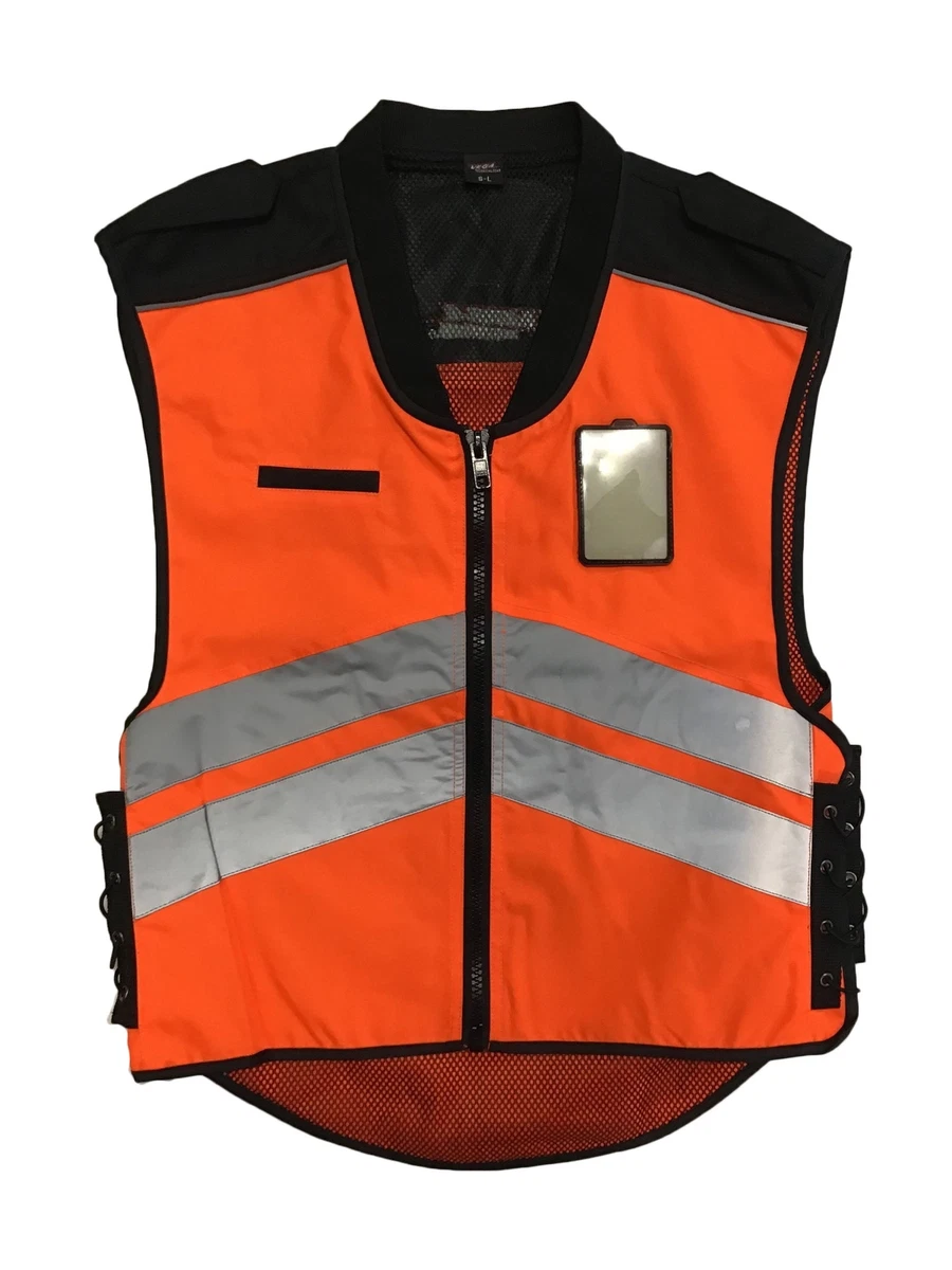 Vega Motorcycle Reflective Safety Vest Hi-Vis Orange Adult Size Small/Large