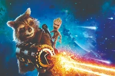 ROCKET RACCOON AVENGERS MARVEL STRETCHED CANVAS WALL ART READY TO HANG CP223