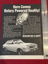 Mazda RX-2 Coupe Car 1971 Print Ad - Great To Frame!