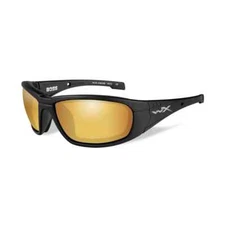 WILEY X BOSS MATTE BLACK CAPTIVATE GOLD MIRROR CCBOS04 SUNGLASS