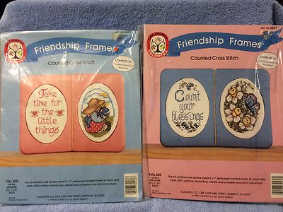 Colortex Friendship Frames 3256 & 3257 Counted Cross Stitch | eBay