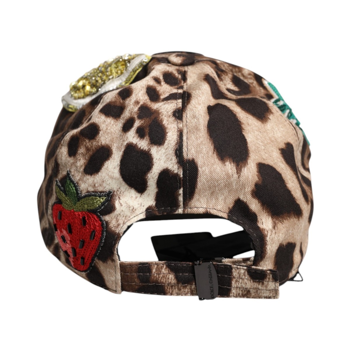 DOLCE & GABBANA Hat Brown Leopard Sequin Sicily Baseball Cap  display picture 1