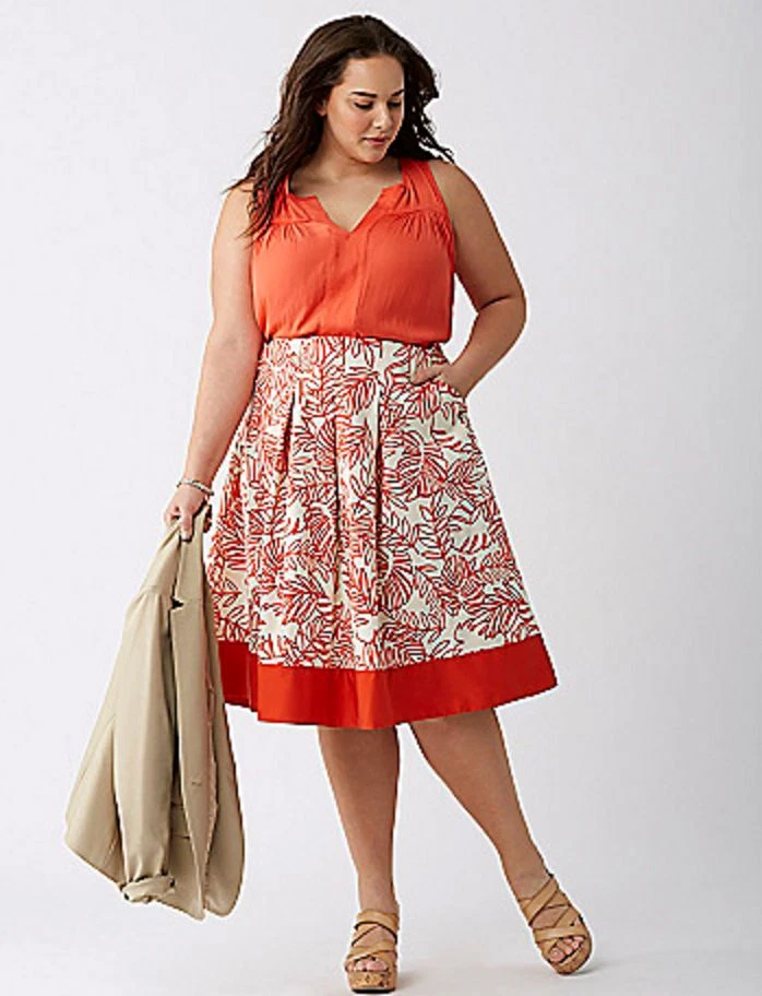 Plus size red skirt 20 cheap