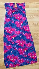  NIghtie NIGHTGOWN lycra Kaftan FULL LENGTH S/M INDIA MODESTY WEAR-Blue pink 