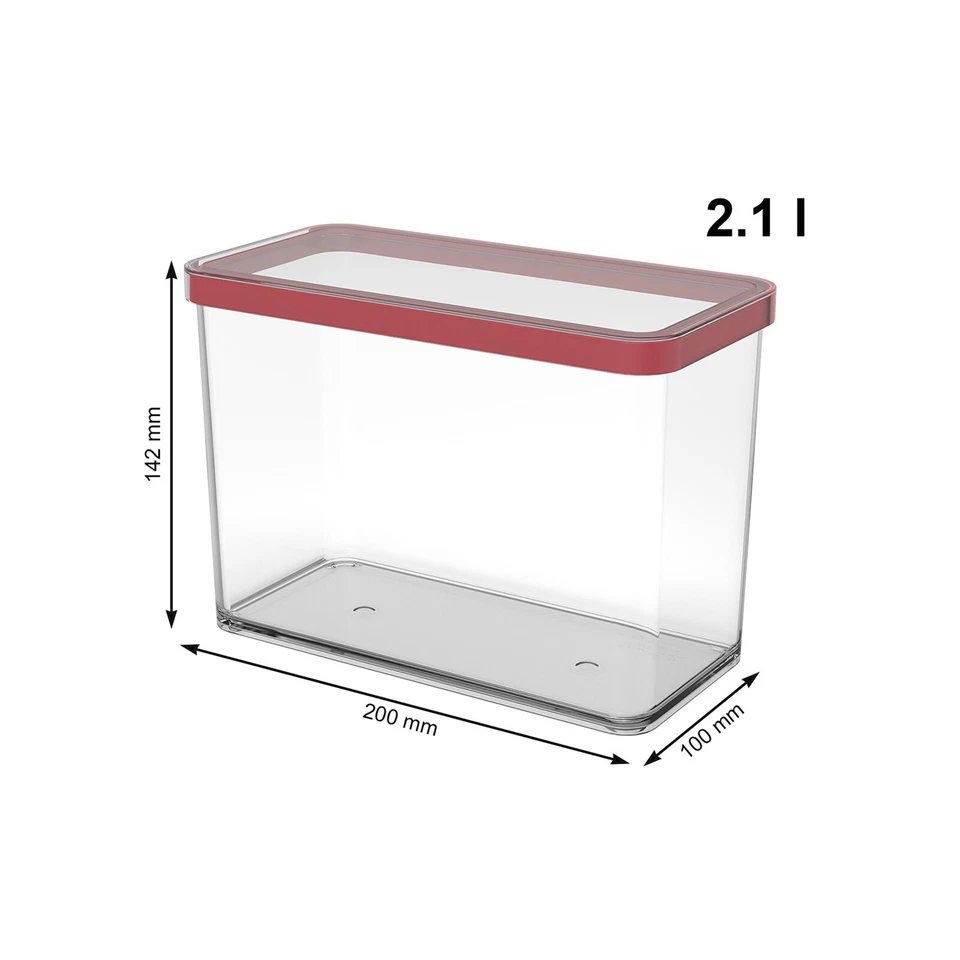 ROTHO Loft Vorratsdosen 5er Set Küchen Behälter Kunststoff mit Deckel Silikon - Bild 4 von 4