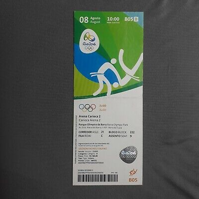 Used Sammler Ticket Olympic Games 2016 Olympia B12 Judo Gold USA Czech Rep.