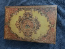 Secret Faux Decorative Antique Book Storage Box Hiding Magnetic Latch 13 x 8.5