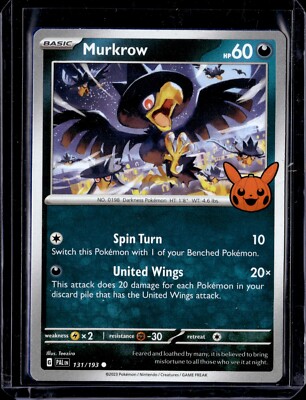 Pokemon - Murkrow - 131/193 - Trick Or Trade - NM/M | eBay Pokemon - Murkrow - 131/193 - Trick Or Trade - NM/M | eBay