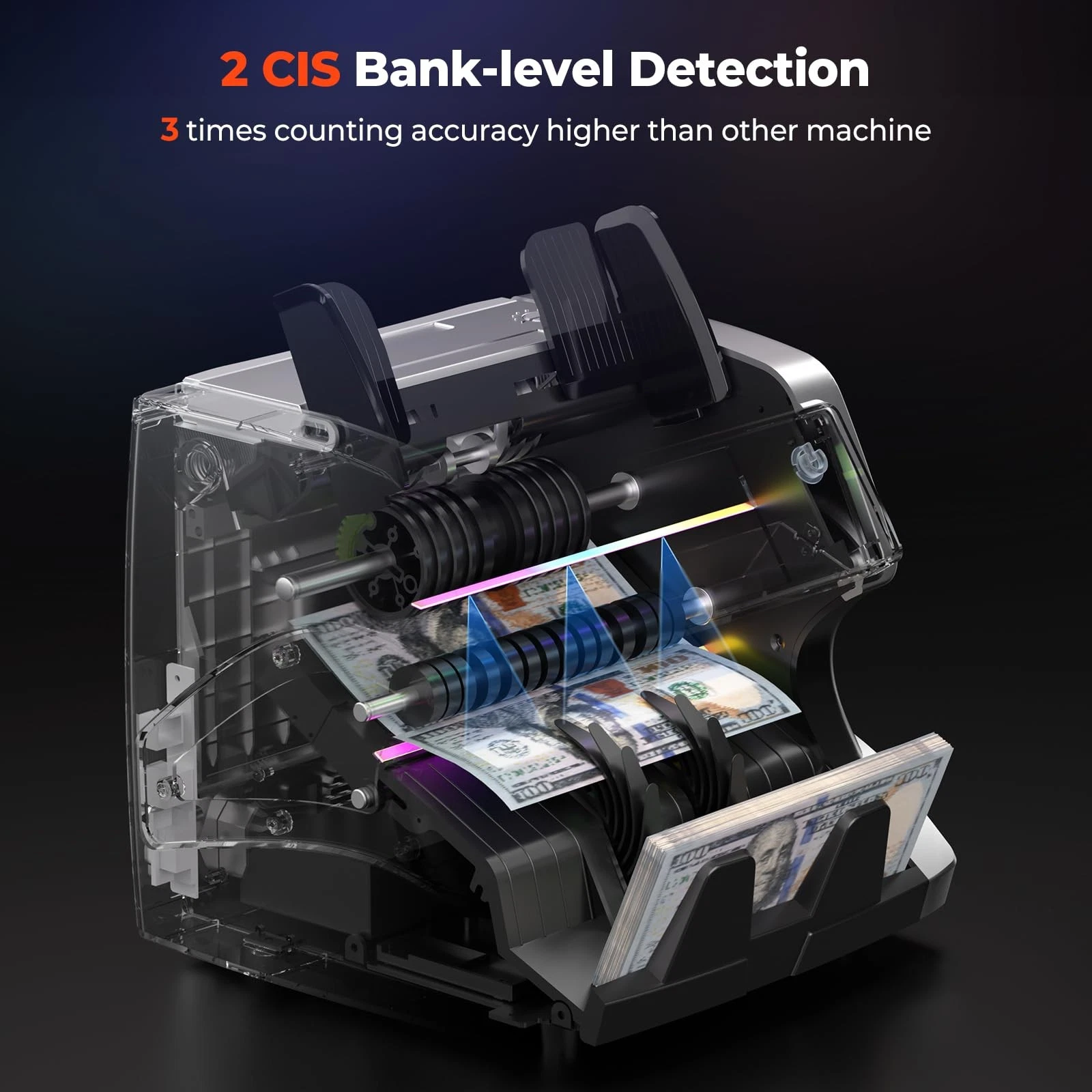 MUNBYN IMC01 Money Counter Machine Mixed Denomination 2CIS UV IR MG MT image 9