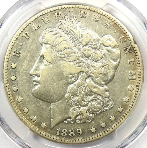 1889-CC Morgan Silver Dollar $1 Carson City Coin - Certified PCGS XF Detail (EF)