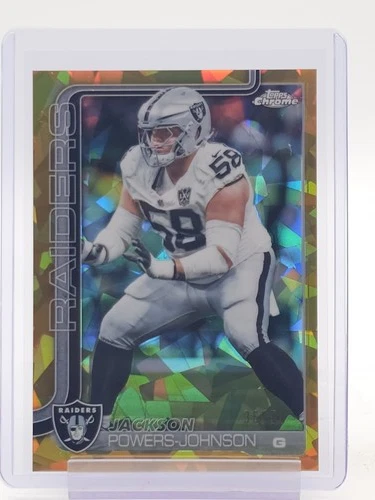 JACKSON POWERS-JOHNSON 2025 TOPPS CHROME SAPPHIRE GOLD /50 #177 RAIDERS Q3668-4