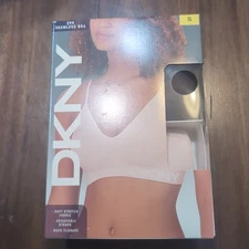 DKNY Women's 2-Pack Seamless Bra, Brown / Rose, Size S