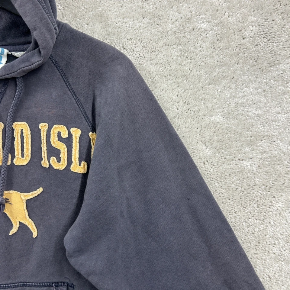 Женская толстовка с капюшоном Emerald Isle размер Small серая с длинным рукавом цвет Graphic Dog Blue 84 - Изображение 3 из 4