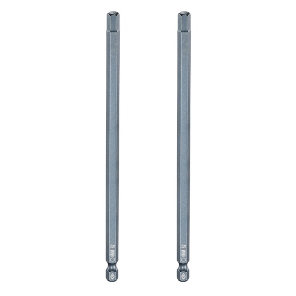 "2 StüCk H6 Flach-Sechskant-Bit 6Mm Magnetspitze 1/4\" Schaft FüR Schraubendreher"-image