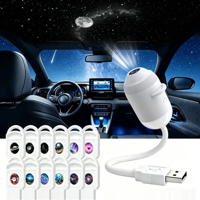 Galaxy Projector Night Light, USB Galaxy Star Projector with 3/6/12/24 Films UK - Image 4 of 4