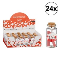 24Erset ReagenzgläSer Love GlasröHrchen Hochzeit Gastgeschenk Deko Korken Ø3H7Cm