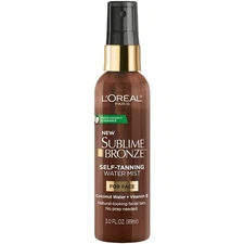 2 X L'Oreal Paris Sublime Bronze Self Tanning Facial Mist, Water-Based Formula
