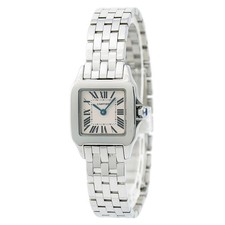 Cartier Santos Demoiselle W25064Z5 SS White Dial Quartz Women's Watch 22mm