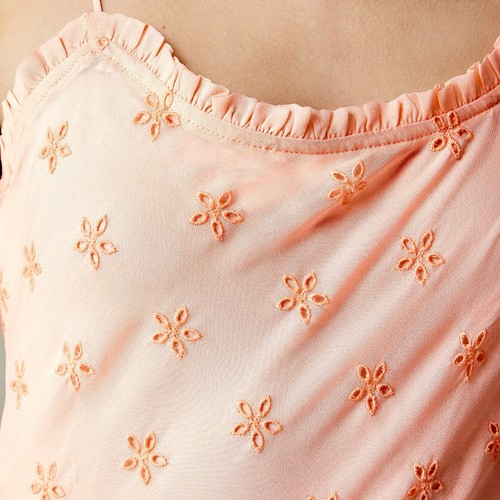 NWT!! J. CREW Collection Eyelet Maxi Slip Dress Blushed Peach Pink Fairy Size 6 - Picture 4 of 15