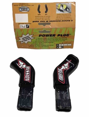 MISSION Hockey [ JUNIOR RH 2-PACK ] POWER PLUG Ice Roller Stick Grip Vintage 