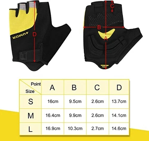 4UMOR Cycling Gloves for Mountain Bike  Gloves UK Size S (UK SELLER) - Picture 4 of 5