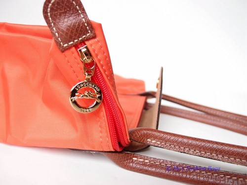 NWT LONGCHAMP LE PLIAGE Medium Small Nylon Tote 2605089P85 Orange 100% AUTHENTIC - Picture 10 of 12