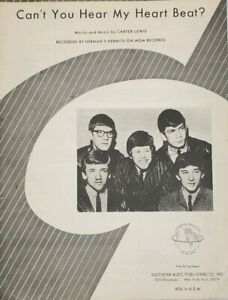 1965 Herman S Hermits Can T You Hear My Heart Beat Sheet Music Mgm Ebay