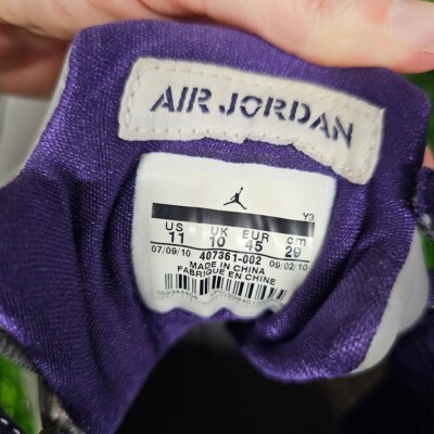 Air Jordan Rare Air Cool Grey Purple 407361-002 Size 11 FLAWS | eBay