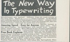 1915 Tulloss Typewriting School New Way Amazing Speed Springfield Ohio OH Ad EM1 thumbnail