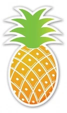 Pineapple Color Car Vinyl Sticker - SELECT SIZE