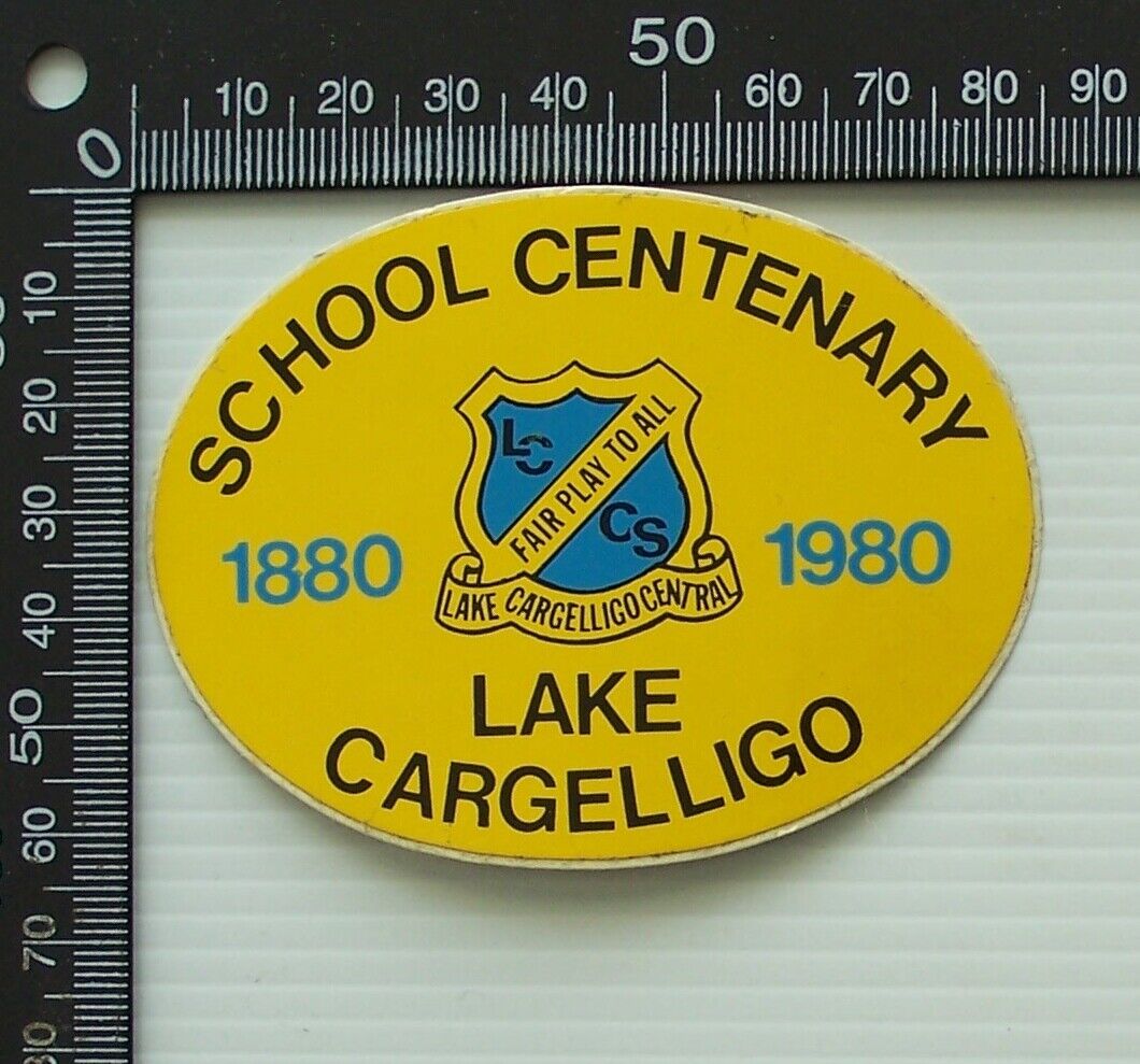 VINTAGE LAKE CARGELLIGO CENTRAL SCHOOL NSW AUSTRALIA SOUVENIR PROMO CAR STICKER