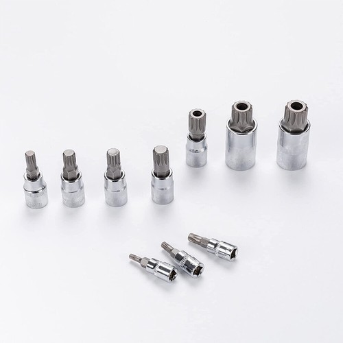 10Pcs Bit Socket Set 4-18MM 12 Point MM Triple Square Spline Tamper Proof Bits - Picture 8 of 8