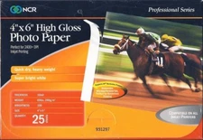 NCR Professional Series 4 X 6 High Gloss Photo Paper 25 Sheets 981297