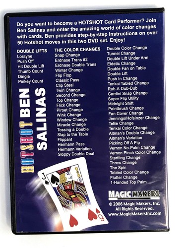 Ben Salina's Hot Shot Color Changes MAGIC TRICK (2 DVDs, 2006) - Picture 2 of 2
