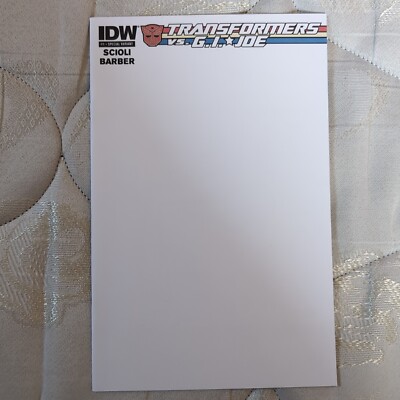 Transformers vs. G.I. Joe #1 Blank Variant Cover (Special Variant)