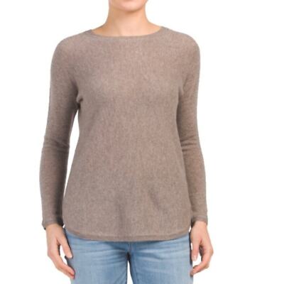 Max Studio 100% Cashmere 2 Ply Crewneck Pullover Sweater S