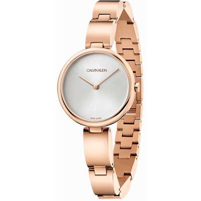 Damenuhr CK CALVIN KLEIN WAVY K9U23646 Edelstahl Gold Rose