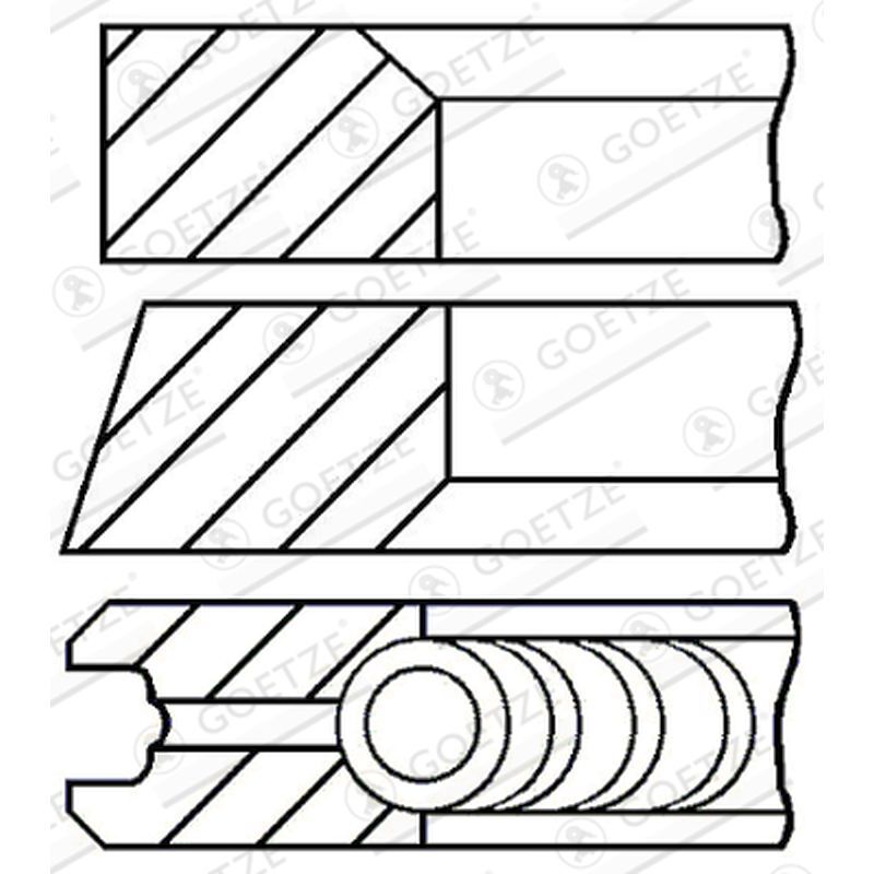 Segments de piston Peugeot 407 3.0 V6 en taille standard STD 84mm pour moteur essence